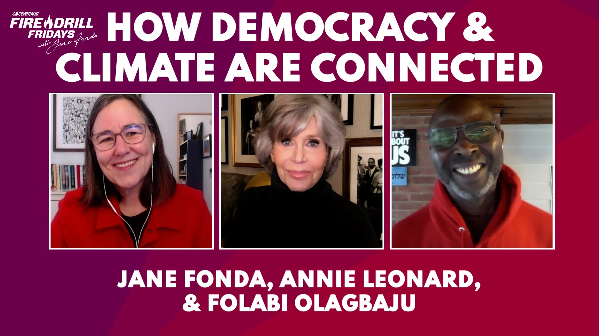 Watch Annie Leonard & Folabi Olagbaju on How 2022 Will be a People Powered Year for Climate and Democracy